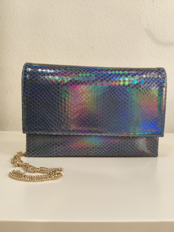 Bolso mano azul tornasol Dura & Dura