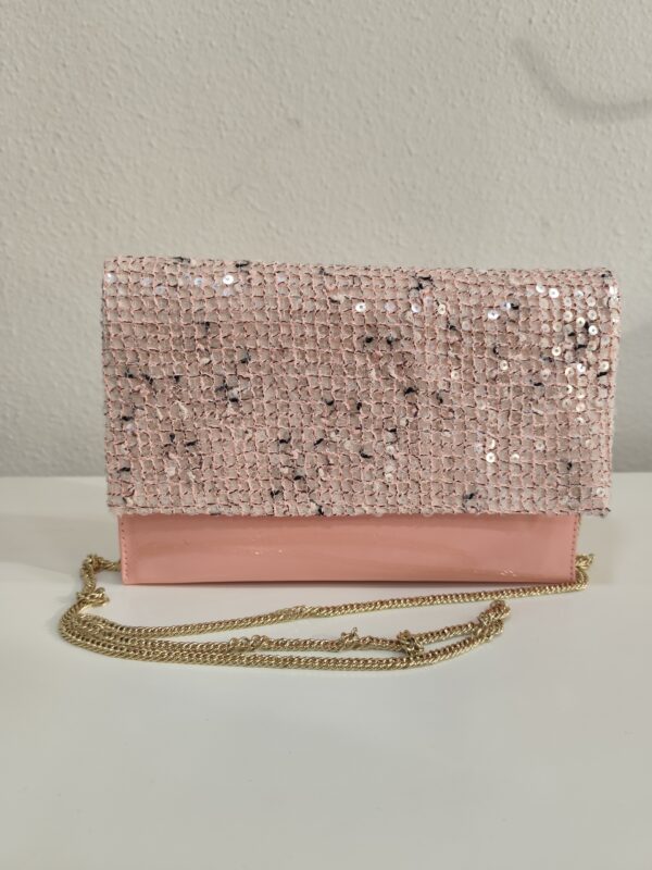 Bolso mano lentejuelas rosa Dura & Dura