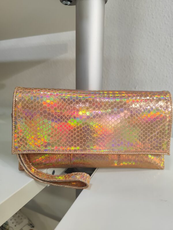 Bolso mano salmon tornasol Dura & Dura