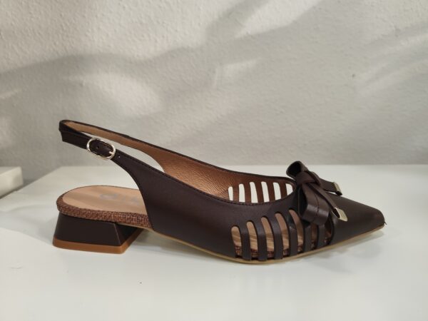 Zapato plano lazo marron Dibia