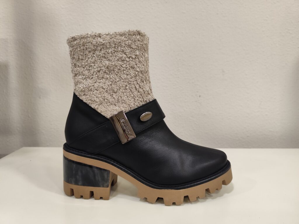 Botin borreguito negro y gris Ezzio